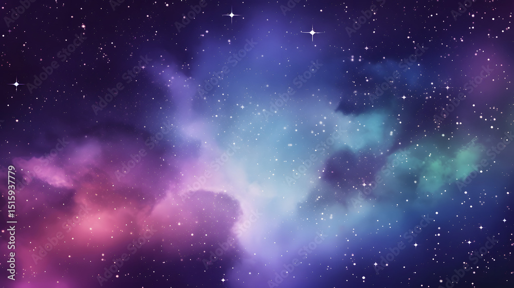 Fototapeta premium Cosmic background of stars and galaxies. 