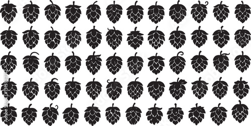 Hop Cone Silhouettes