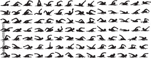 swimmer silhouette