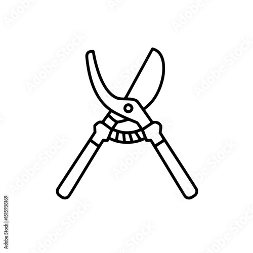 Gardening Shears Line Art