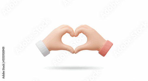 Two hands forming a heart shape, expressing love and affection. 