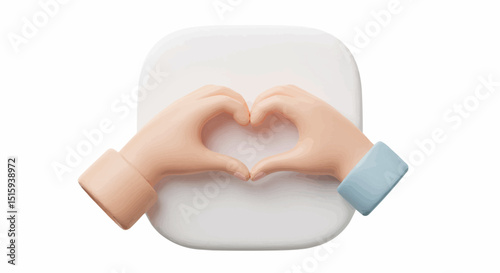 Two hands forming a heart shape, symbolizing love, care, and affection. 