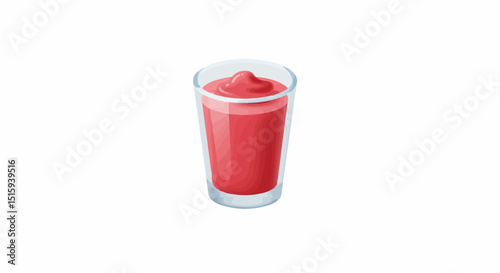 A refreshing red smoothie in a glass. 