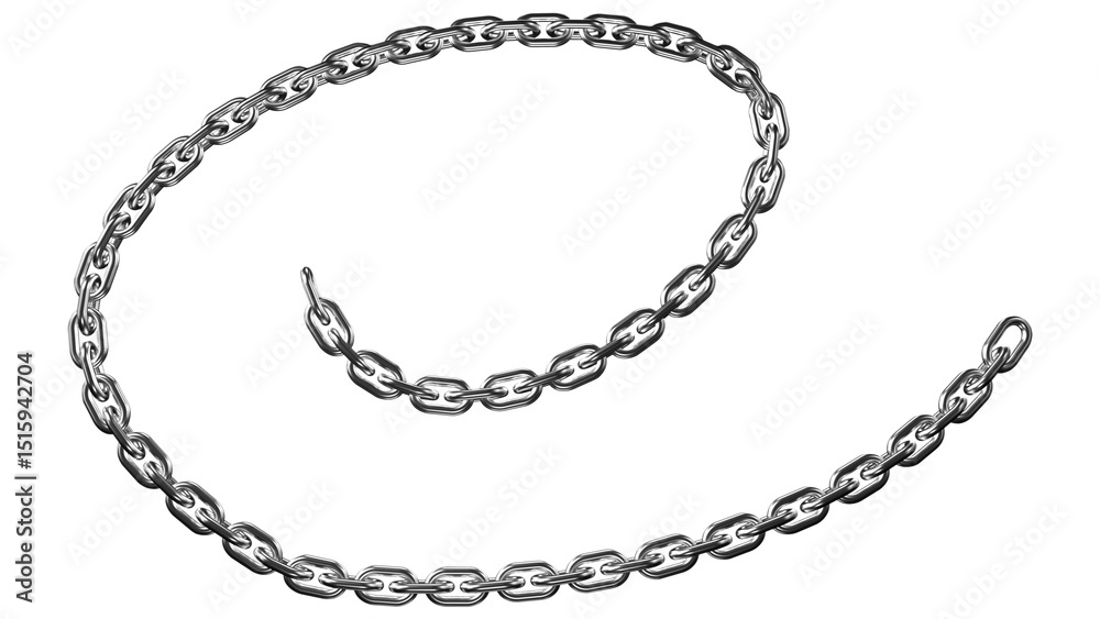 Realistic Hanging Metal Chain on White Background – Isolated Silver Chain Links in Curved Design for Industrial, Decorative, and Graphic Projects
Realistic Hanging Metal Chain on White Background – Isolated Silver Chain Links in Curved Design for Industrial, Decorative, and Graphic Projects