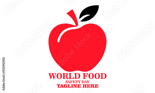 World food safety day vector design. world food safety day icon and world food safety day logo design