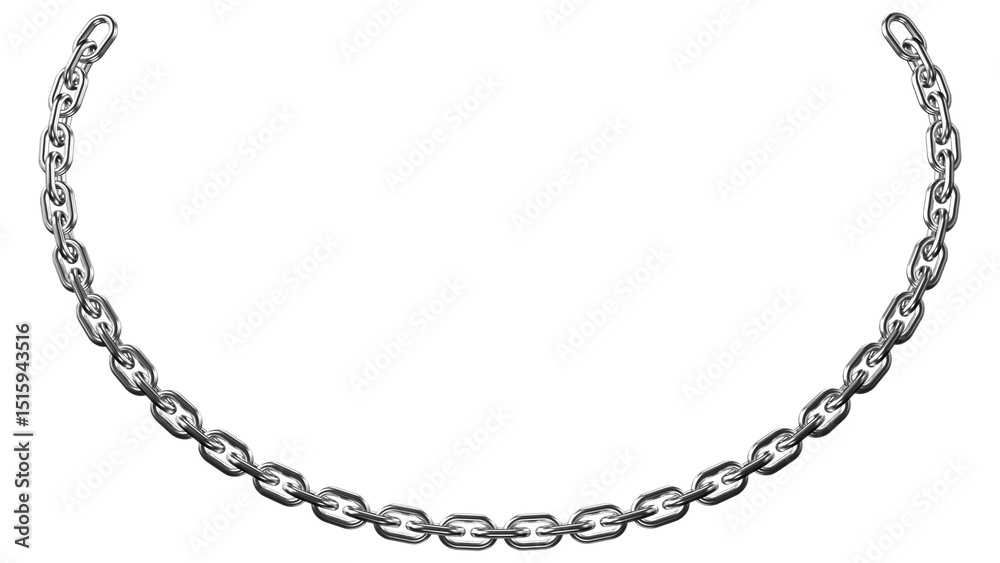 Realistic Hanging Metal Chain on White Background – Isolated Silver Chain Links in Curved Design for Industrial, Decorative, and Graphic Projects
Realistic Hanging Metal Chain on White Background – Isolated Silver Chain Links in Curved Design for Industrial, Decorative, and Graphic Projects
