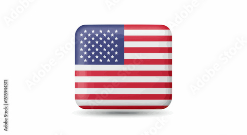 A vibrant illustration of the American flag. 