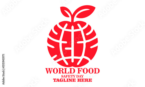 World food safety day vector design. world food safety day icon and world food safety day logo design