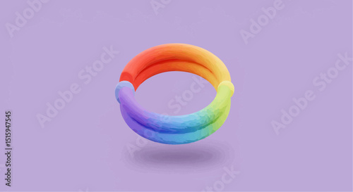 A vibrant and colorful circular design featuring the spectrum of the rainbow against a soft lilac backdrop. This image represents inclusivity and diversity, offering a fresh perspective on unity
