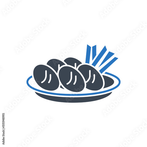 Savory Dumplings Plate Icon