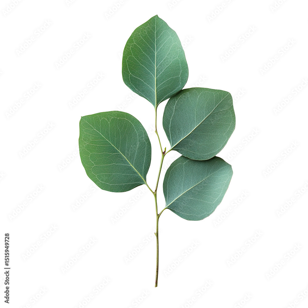 Naklejka premium eucalyptus leaf isolated on white background.