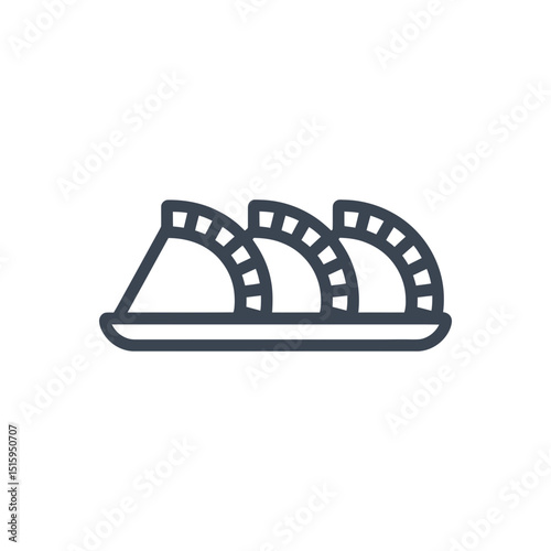 tacos on plate icon