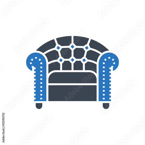 Armchair with Studded Detail Icon