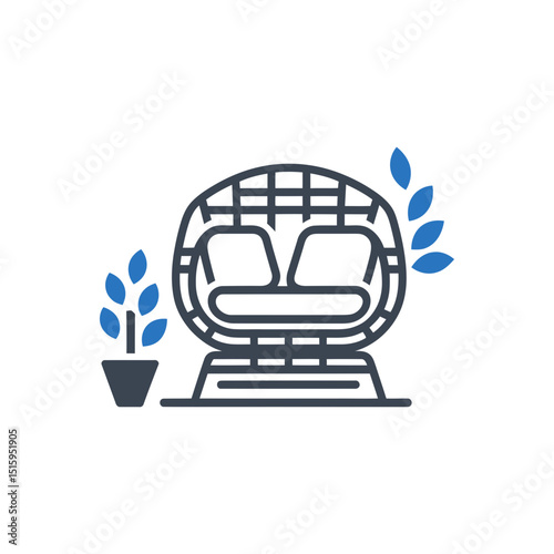 Woven Lounge Chair Icon