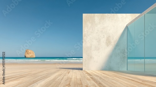Coastal Modern Beach House Design  Ocean View  Concrete Wall  Wooden Floor
