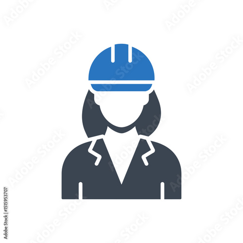 Woman with Hard Hat Icon