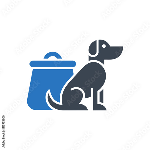Dog with Bag Icon