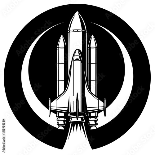 space rocket vector illustration