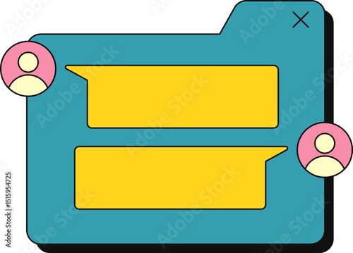 Set of retro user interface frame. Screen panels and dialog boxes of computer software.