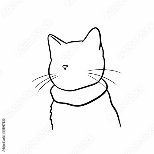 vector illustration of a cat