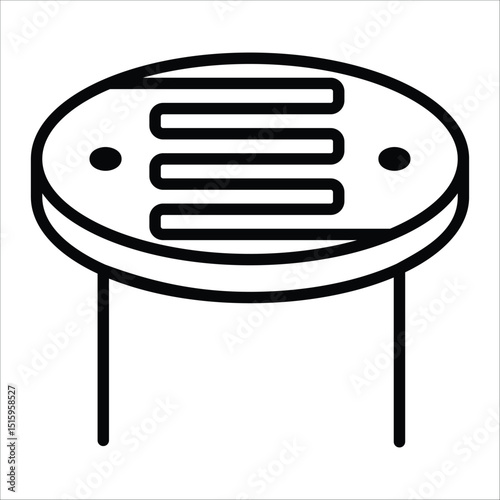 light dependent resistor icon element for design