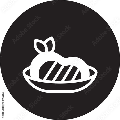 steak glyph icon