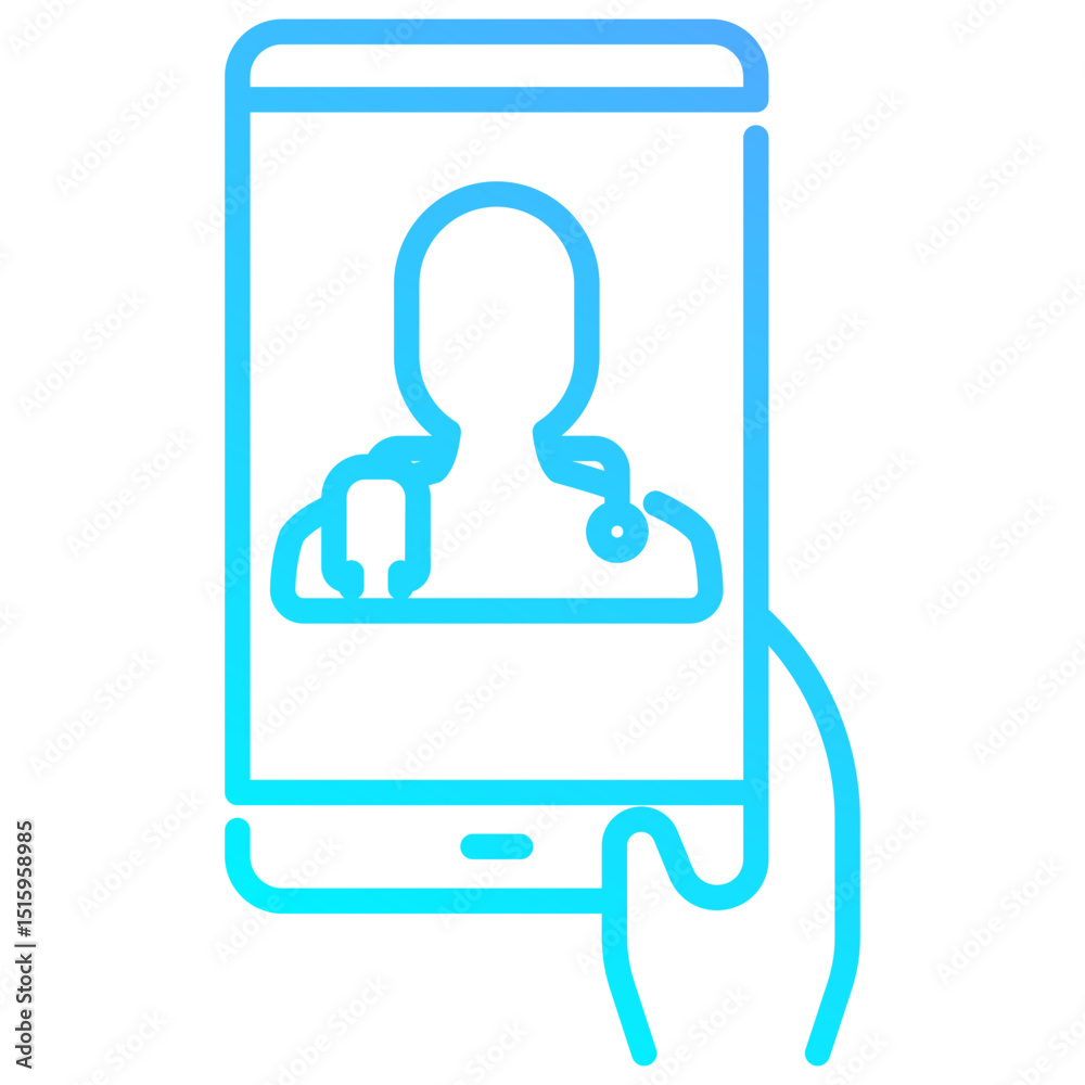 Fototapeta premium Virtual Healthcare Icon