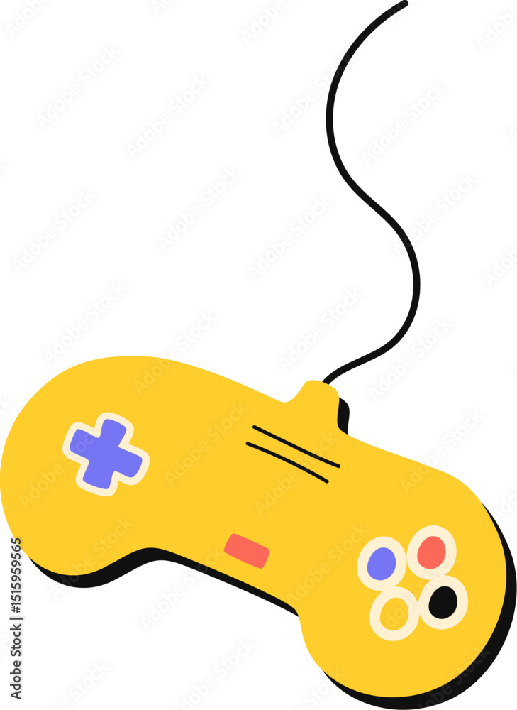 Retro tech illustration for retro vibes decoration. Cellphone, 90s, floopy disk, game, vhs tape retro illustration. Vector isolated.	