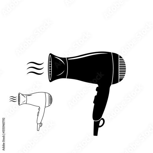 hair dryer isolated on white