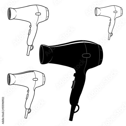 hair dryer isolated on white