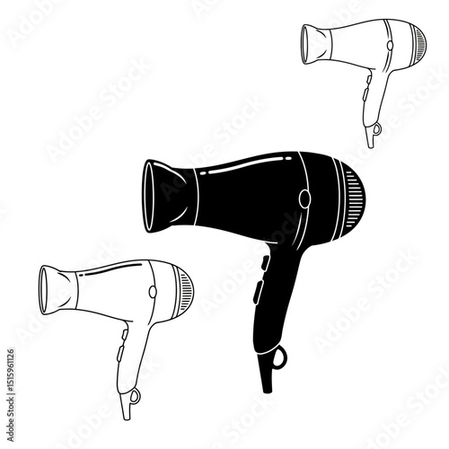 hair dryer isolated on white