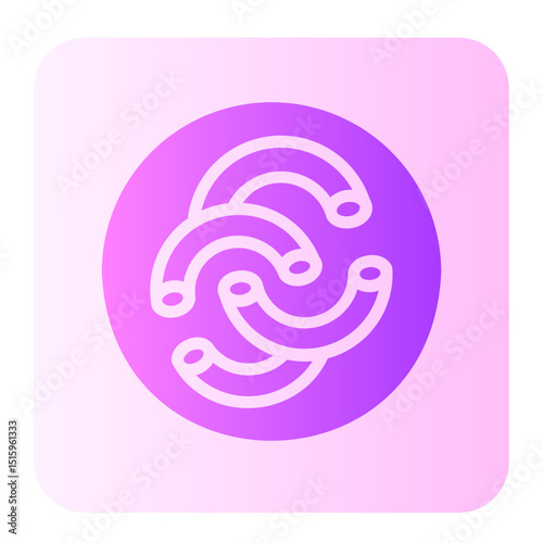 macaroni gradient icon