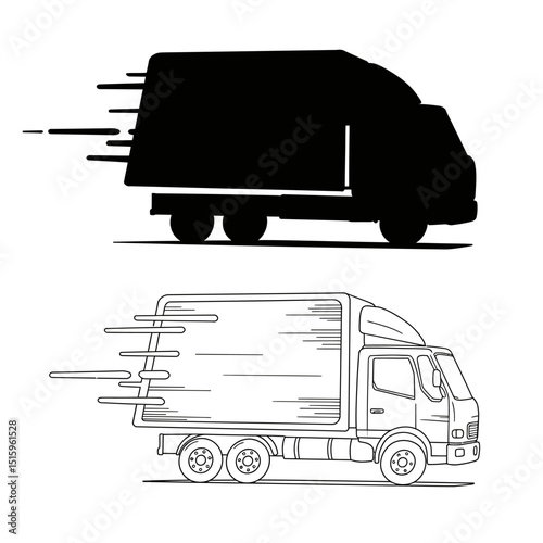 vector truck icon