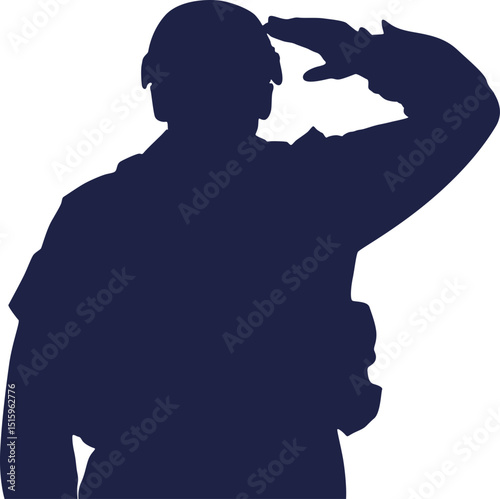 Soldier silhouette. Warriors on the expedition, battlefield. Memorial day, independence day, patriot day. Vector black illustration on white background.