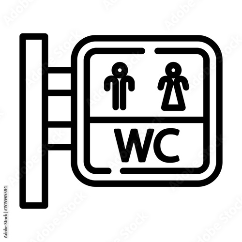 toilet Line Icon