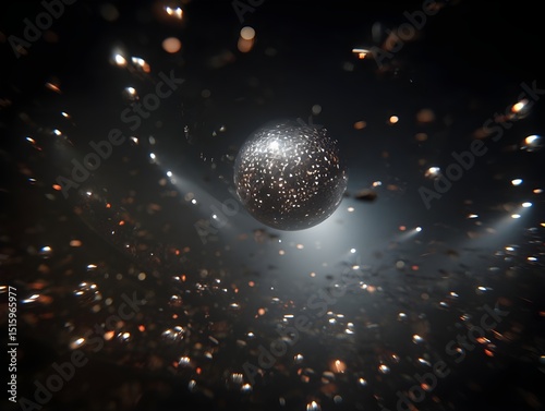 Experience immersive sound sphere resonating captured in a low-angle shot for dynamic audio visualization today photo