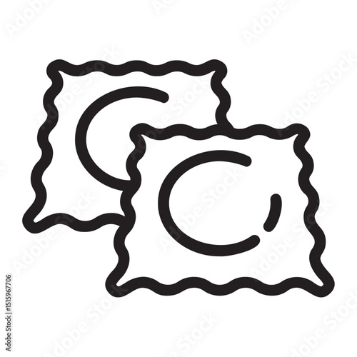 ravioli line icon