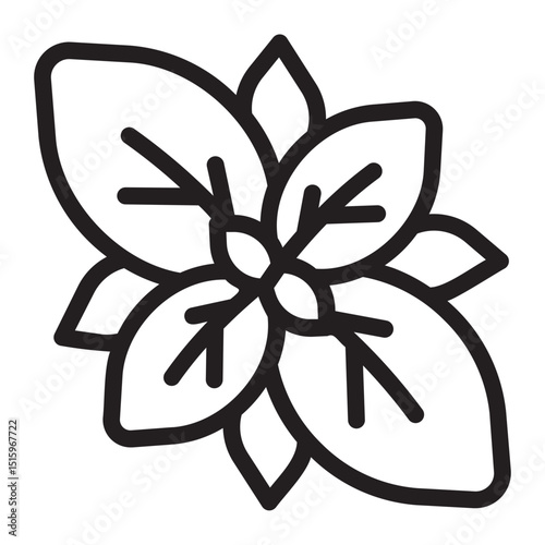 basil line icon