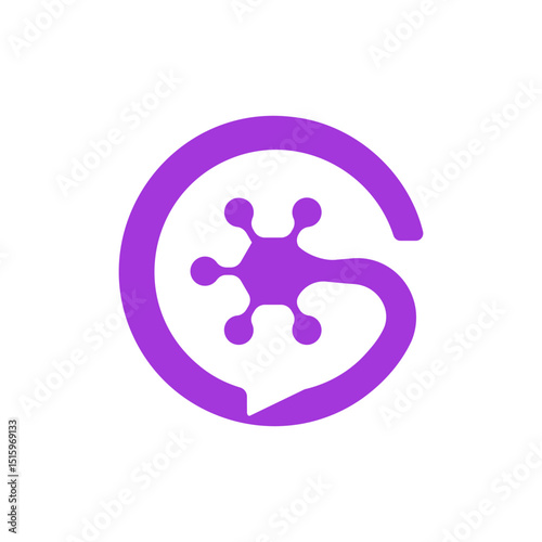 speech bubble in the shape lowercase letter 