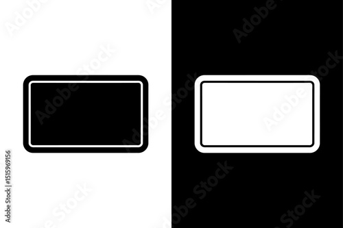 Cutting Board Vector Icon Clean Black Silhouette on White Background.