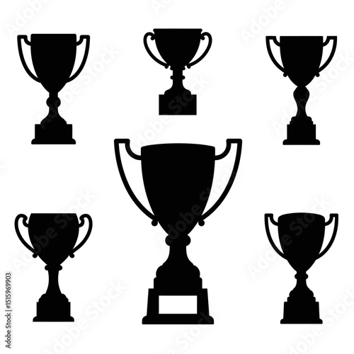 trophy cup vector design 