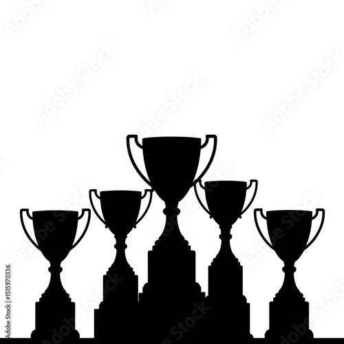 trophy cup vector design 