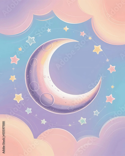 vector illustration of a night sky