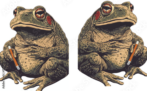 frog on white background