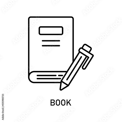Icon a book, isolated against a clean background.