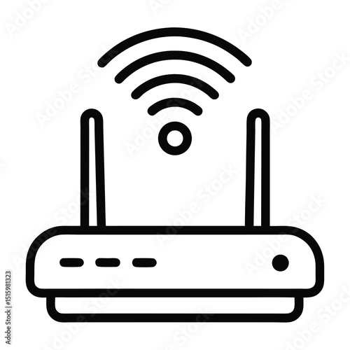 Wireless Wifi router icon vector
