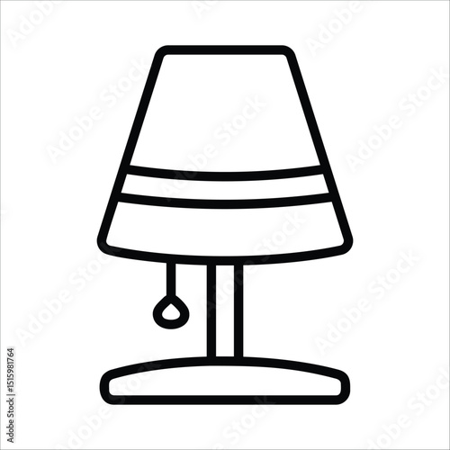 Table Lamp  Icon Element For Design