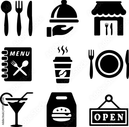 restaurant and cafe icon