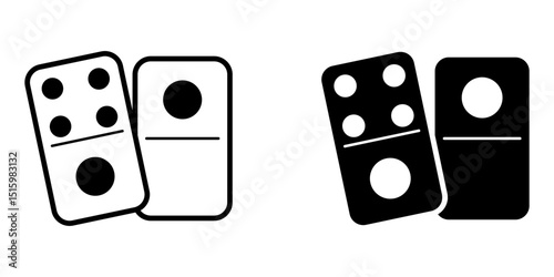  dominoes icon white on background