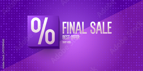 The final sale of the season, huge discounts. A beautiful bright poster for advertising goods and services in the store. Modern geometric graphics for design.